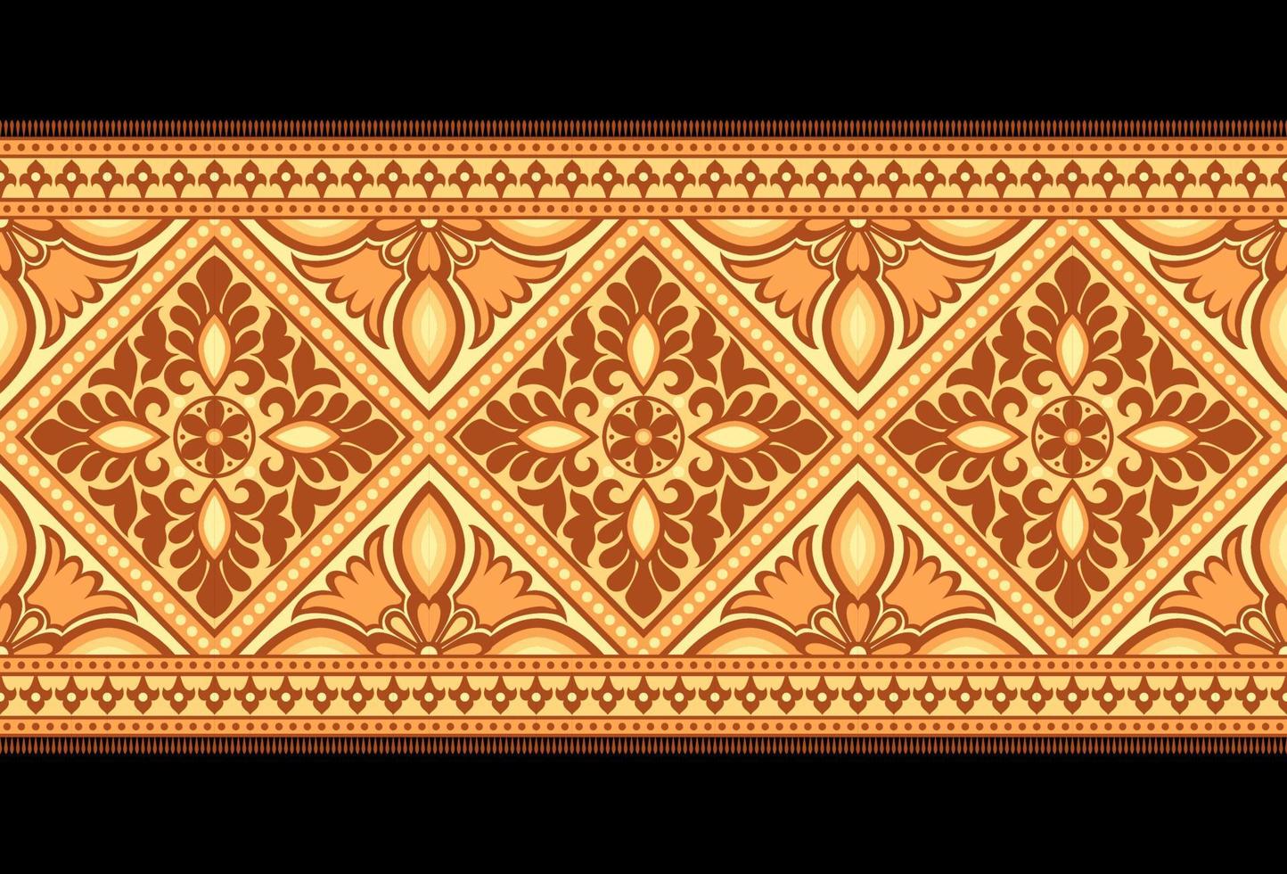 geometrico etnico modello senza soluzione di continuità fiore colore orientale. senza soluzione di continuità modello. design per tessuto, tenda, sfondo, tappeto, sfondo, vestiario, avvolgere, batik, tessuto vettore illustrazione.