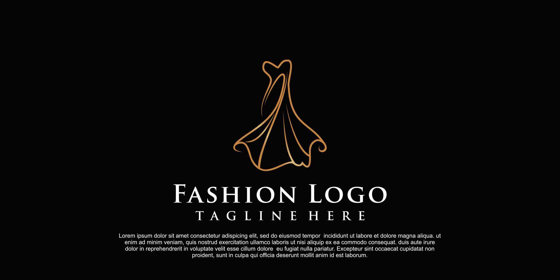 boutique logo design semplice concetto premio vettore