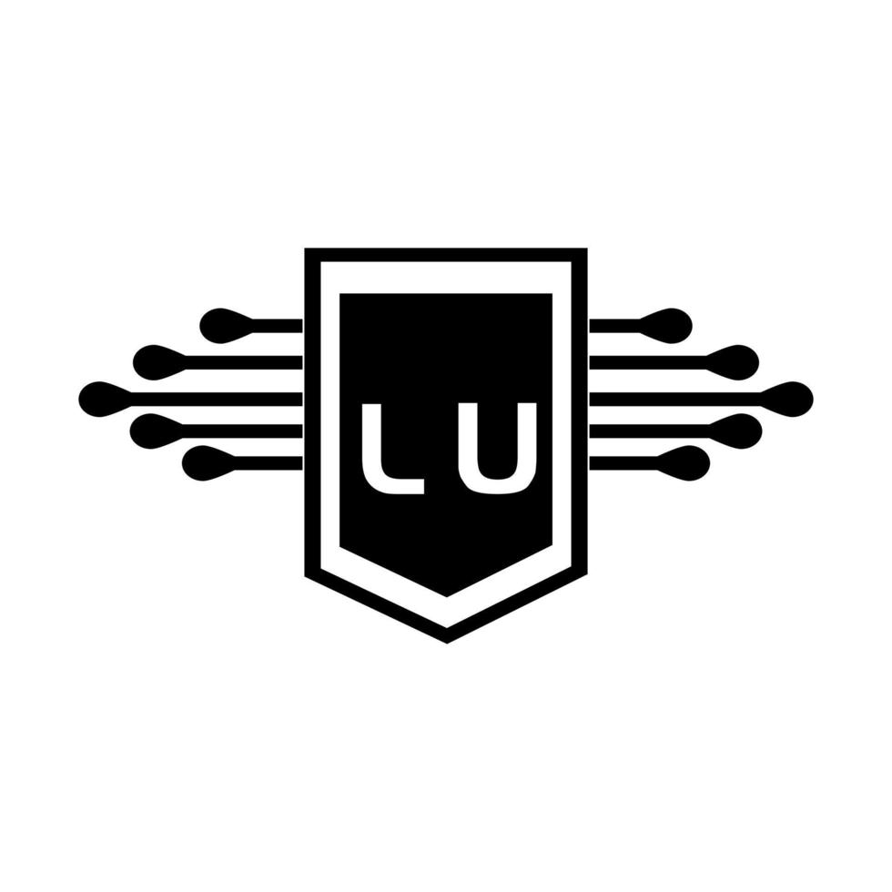 lu lettera logo design.lu creativo iniziale lu lettera logo design . lu creativo iniziali lettera logo concetto. vettore