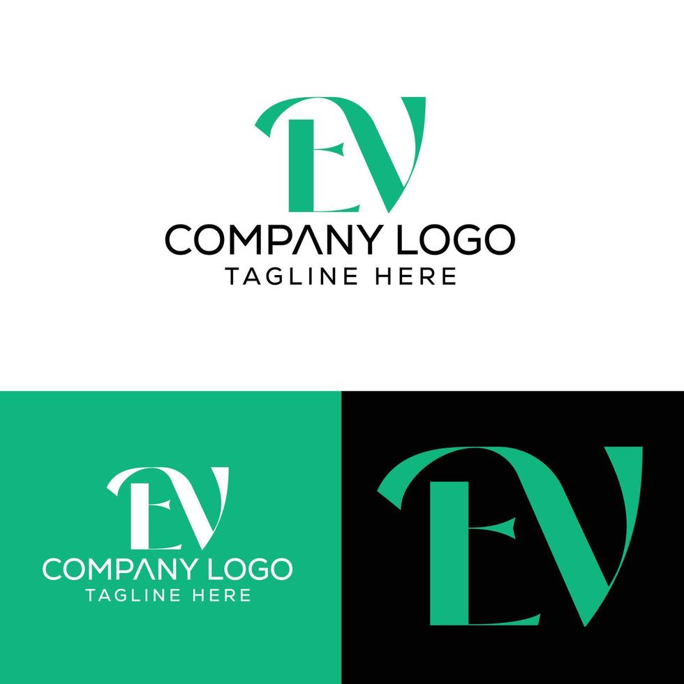 iniziale lettera ev logo design monogramma creativo moderno cartello simbolo icona vettore