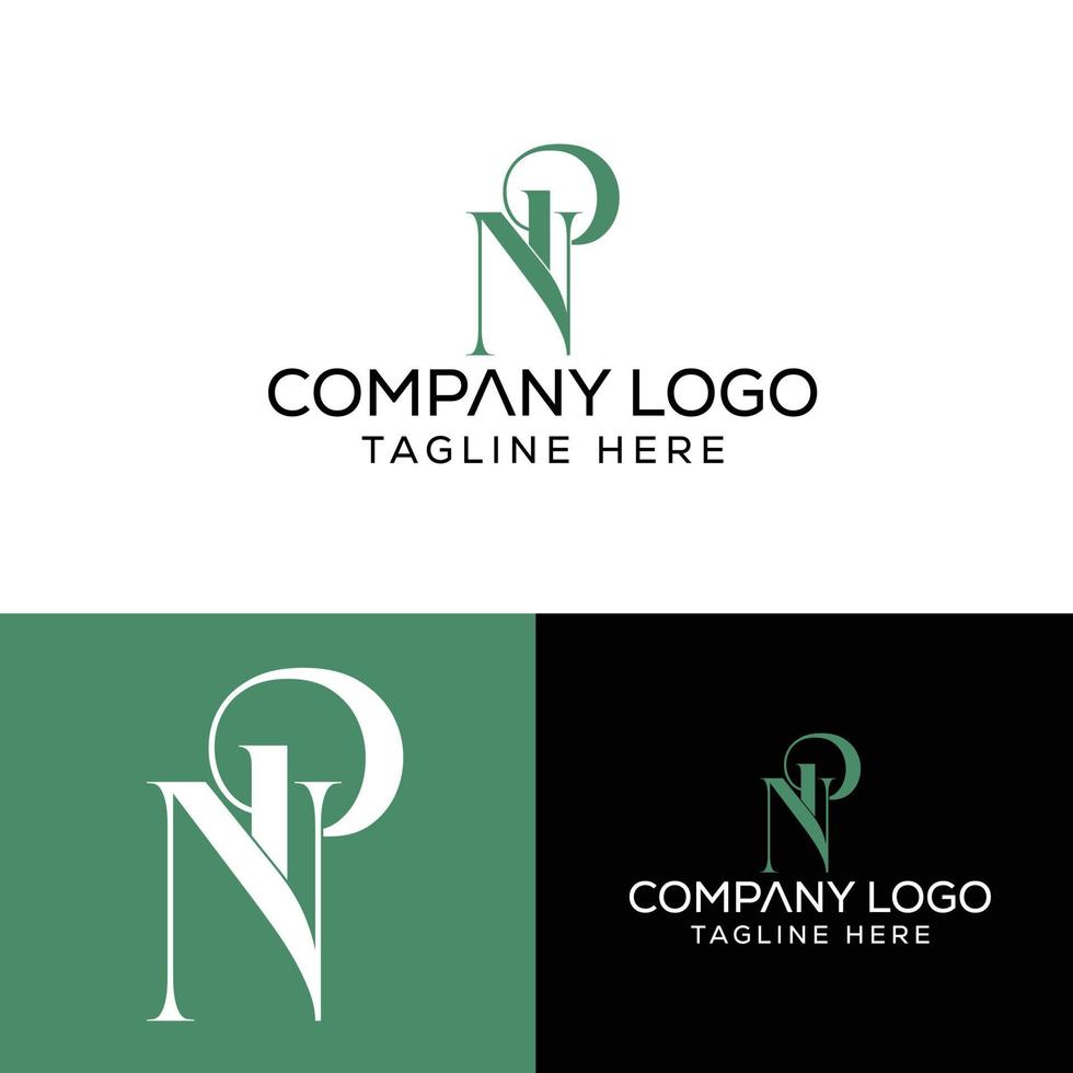 iniziale lettera np logo design monogramma creativo moderno cartello simbolo icona vettore