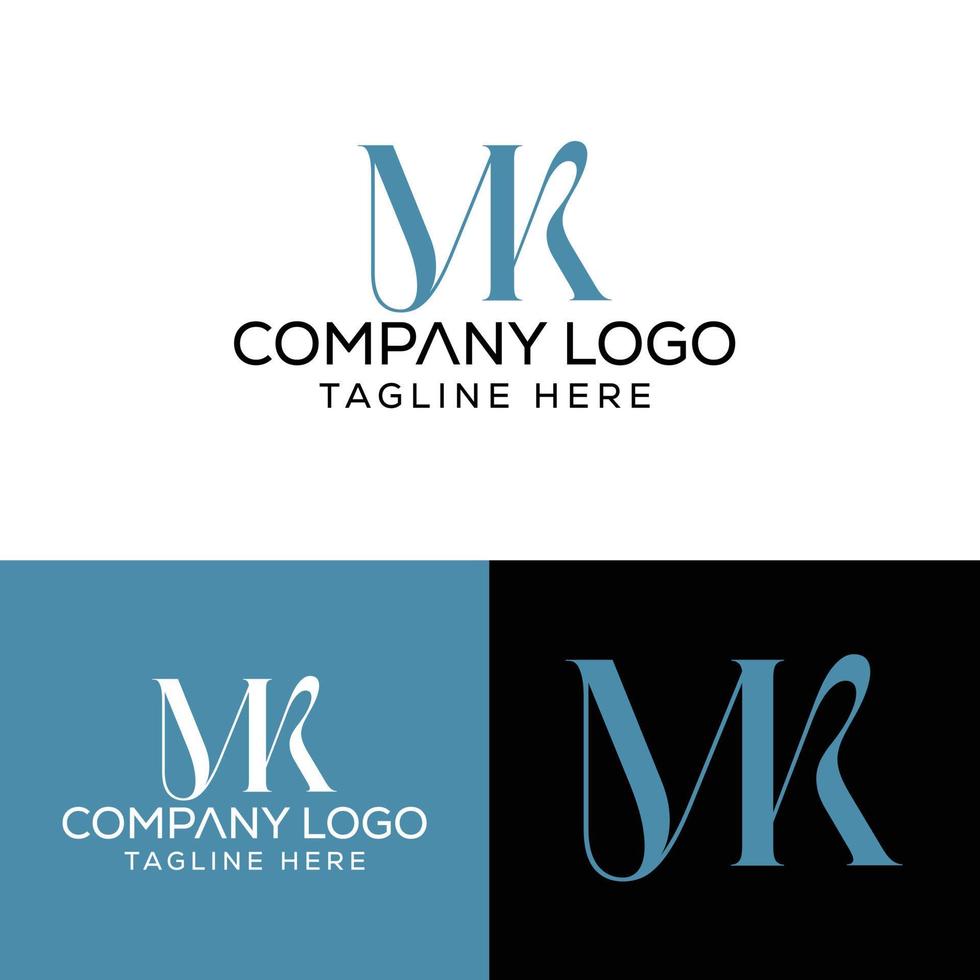 iniziale lettera mk logo design monogramma creativo moderno cartello simbolo icona vettore
