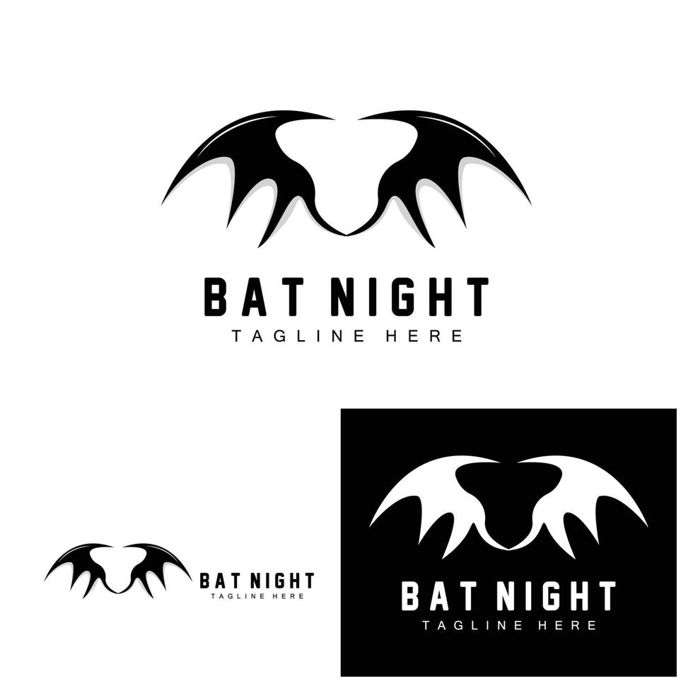 pipistrello logo, notte volante animale icona, azienda vettore, halloween modello vettore