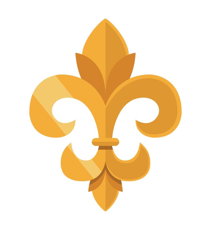 d'oro fleur de lys emblema vettore