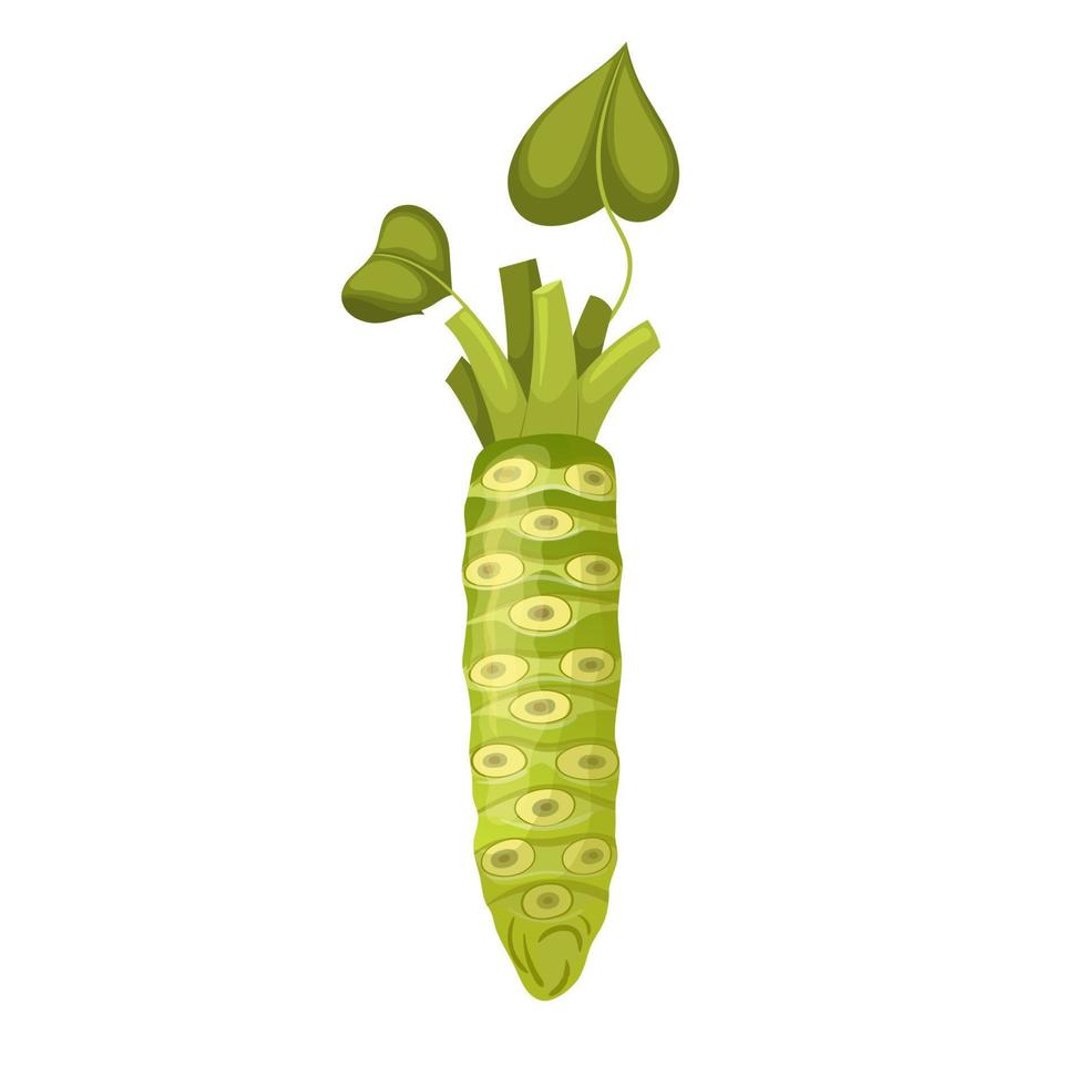 wasabi cibo cartone animato vettore illustrazione