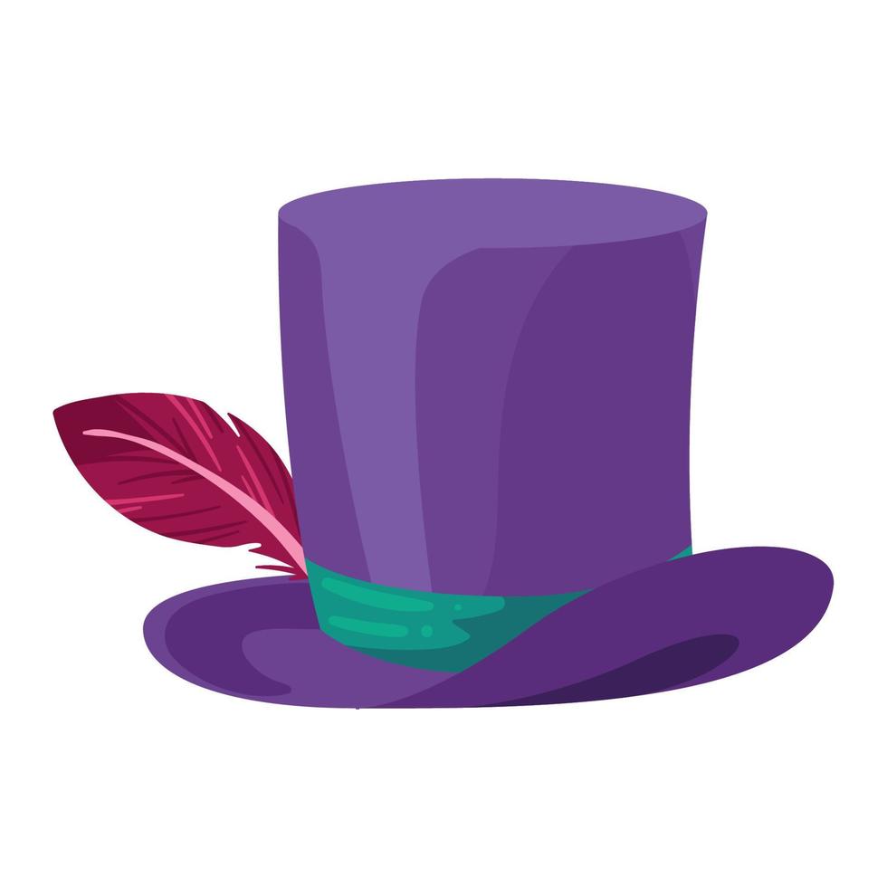 viola tophat con piuma vettore