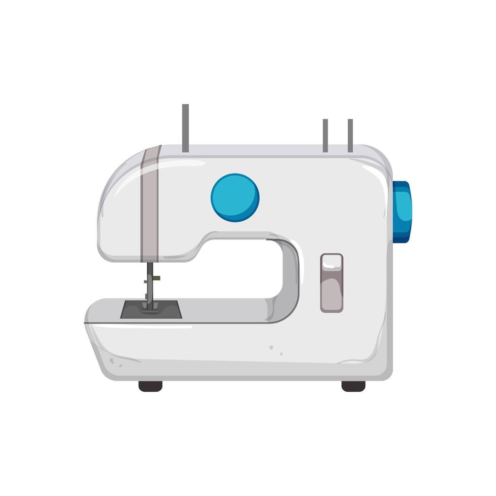 attrezzatura cucire macchina cartone animato vettore illustrazione