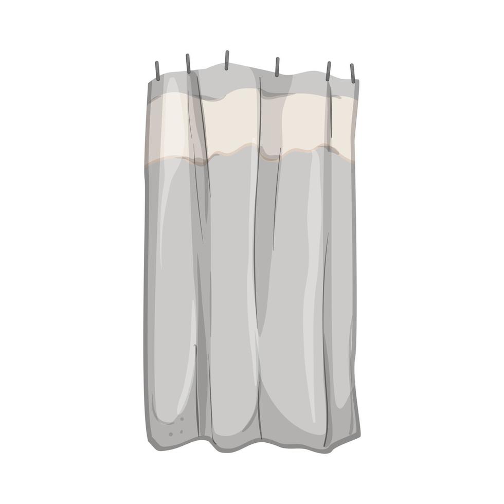 appartamento doccia bagno tenda cartone animato vettore illustrazione