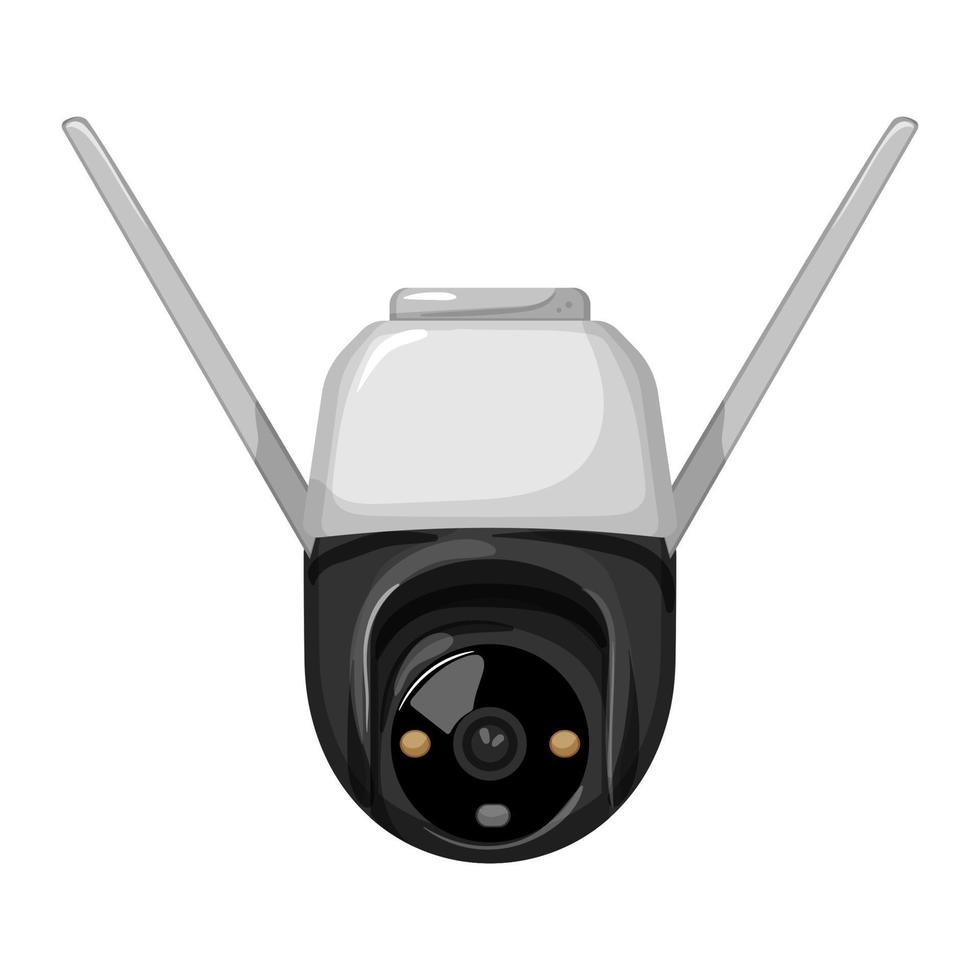 sicurezza sicurezza telecamera cctv cartone animato vettore illustrazione