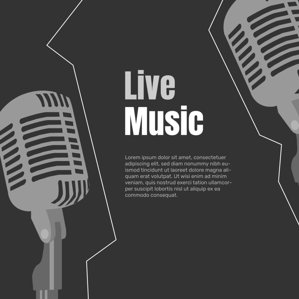 vivere musica manifesto vettore illustrazione