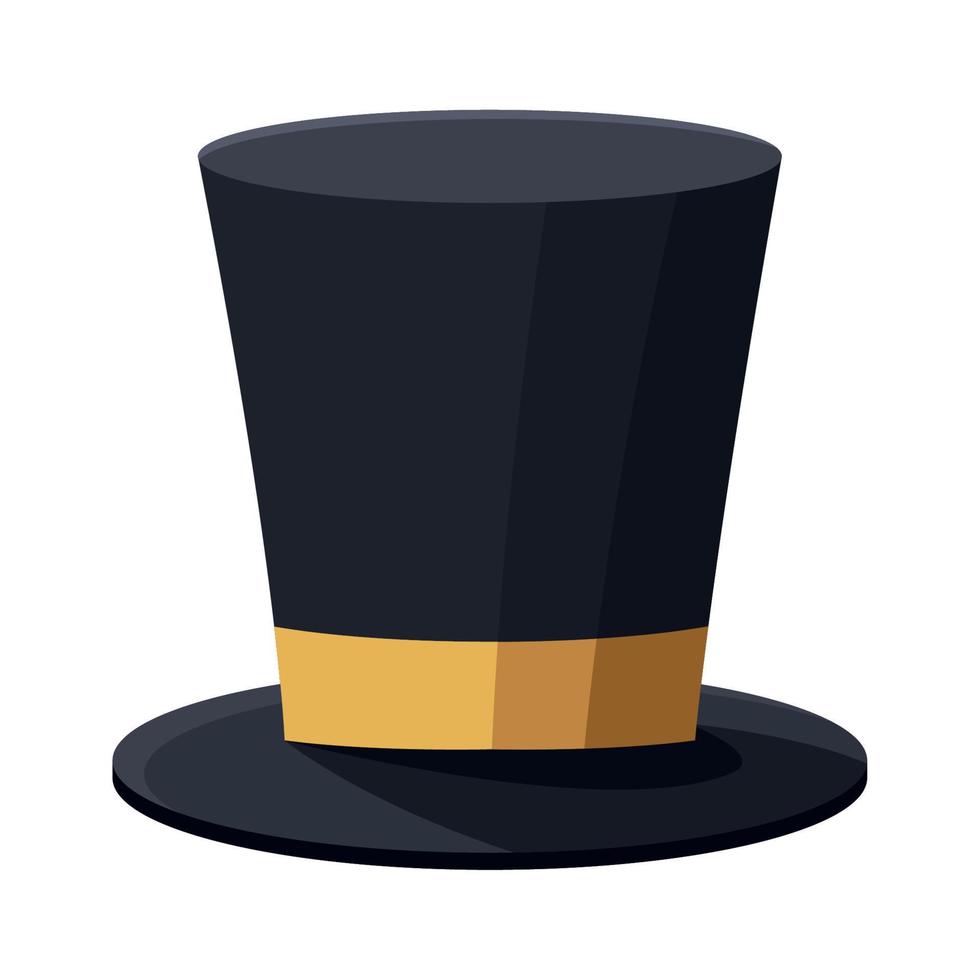 elegante tophat nero vettore