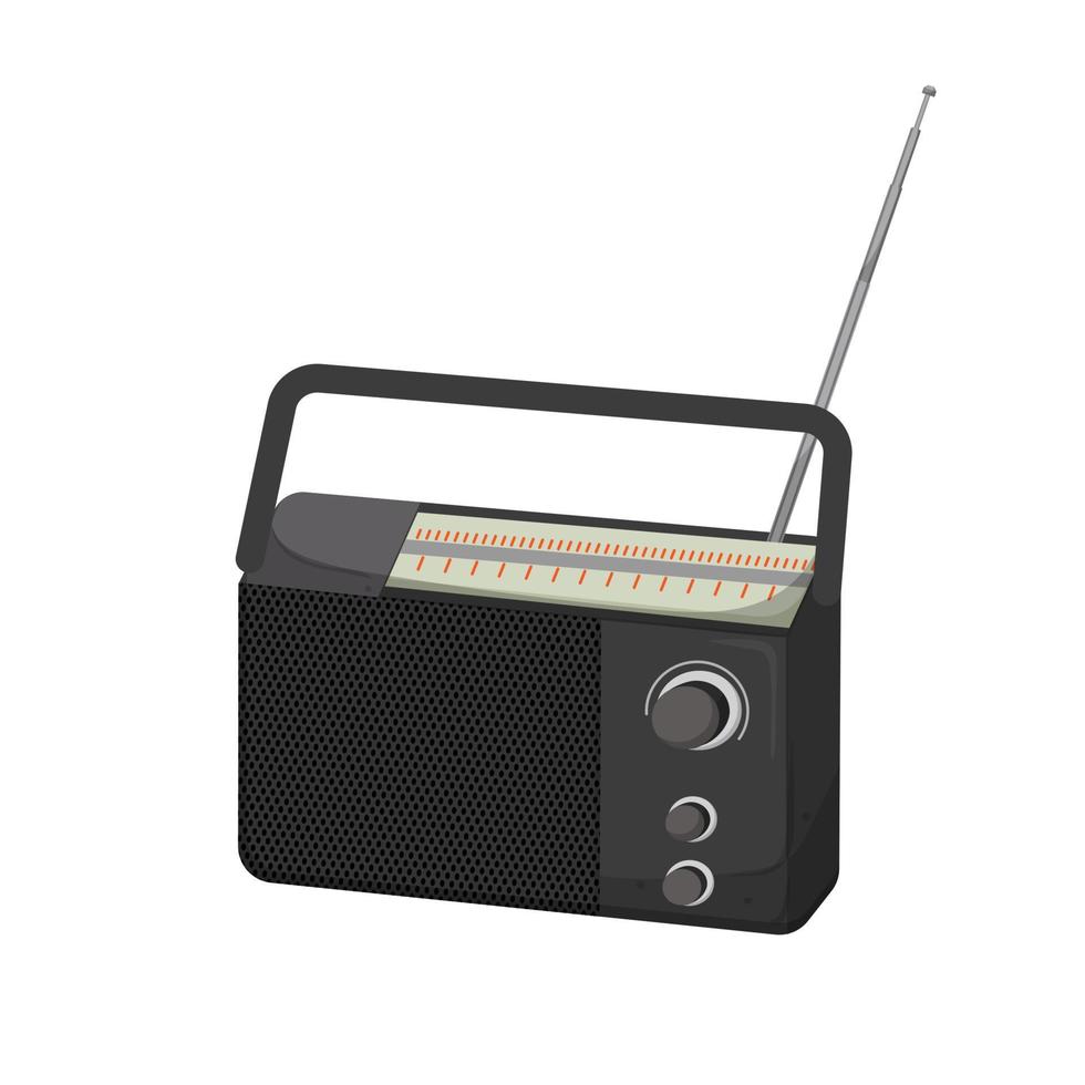 trasmissione Radio musica cartone animato vettore illustrazione