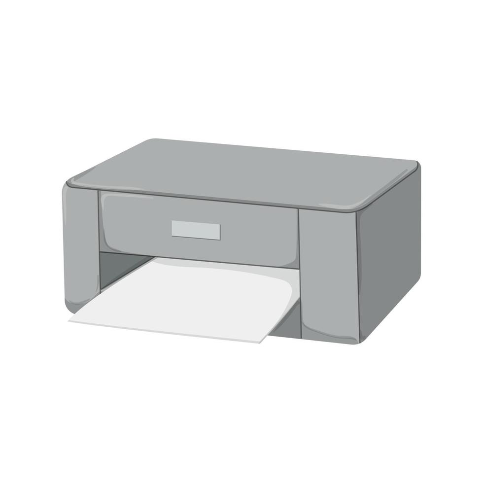 computer stampante carta cartone animato vettore illustrazione
