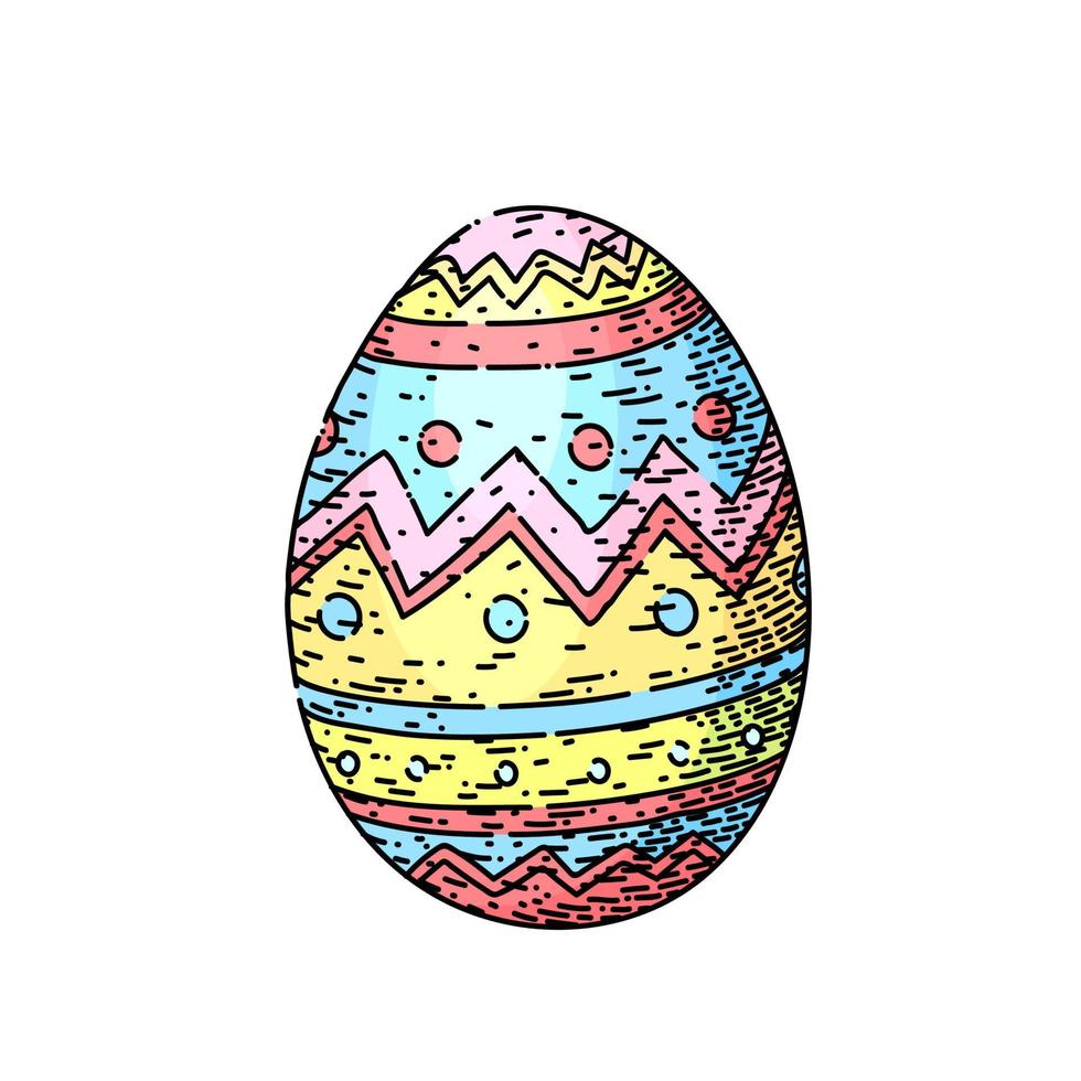Pasqua uovo schizzo mano disegnato vettore