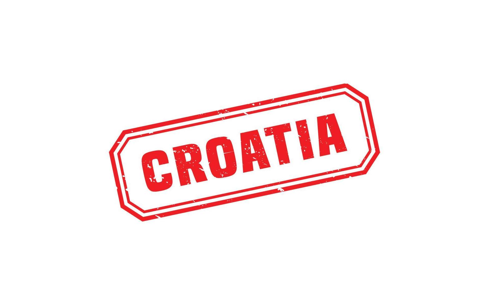 Croazia francobollo gomma da cancellare con grunge stile su bianca sfondo vettore