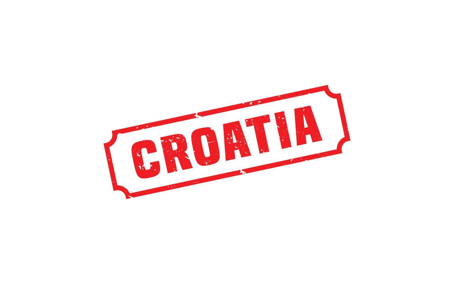 Croazia francobollo gomma da cancellare con grunge stile su bianca sfondo vettore