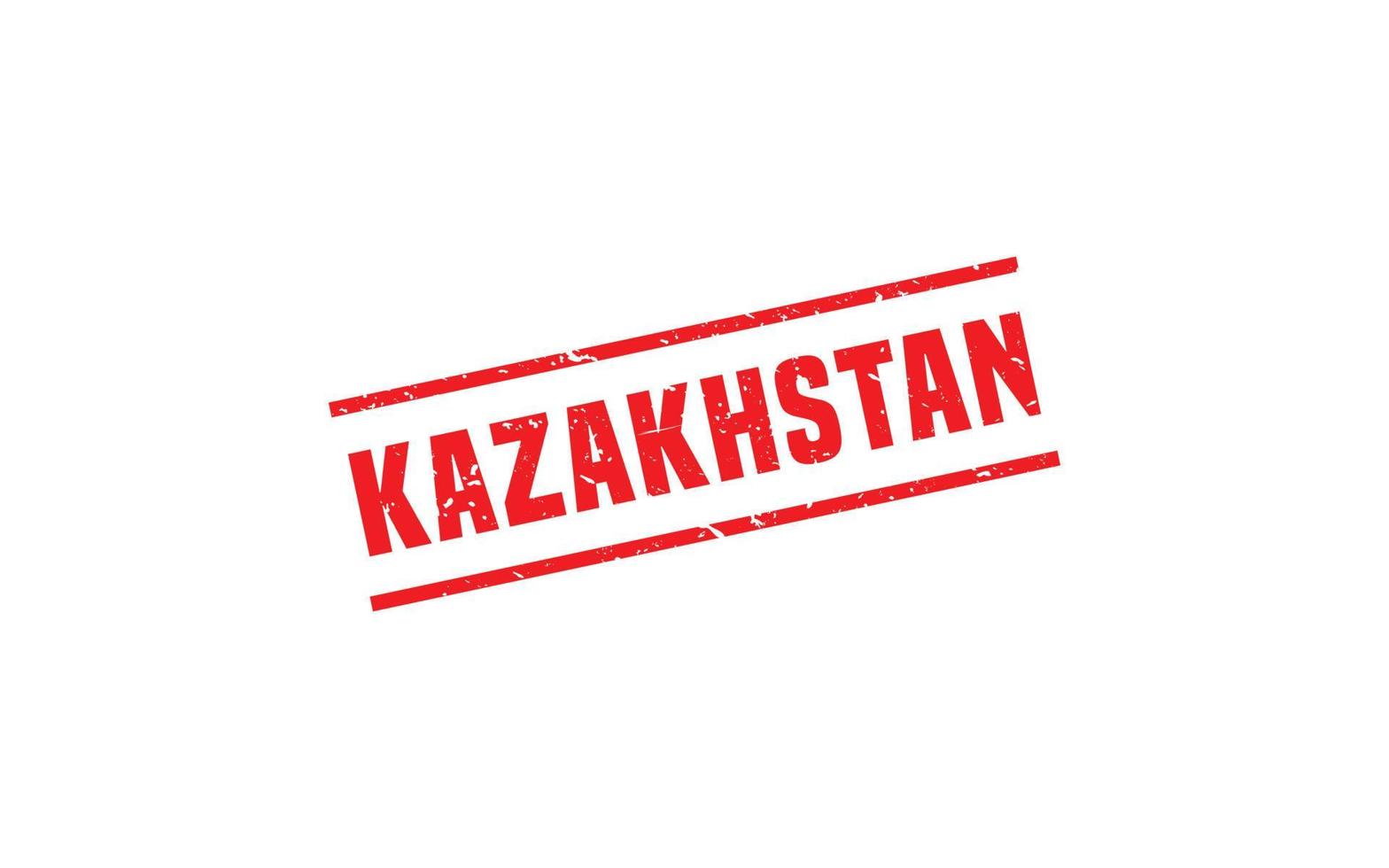 Kazakistan francobollo gomma da cancellare con grunge stile su bianca sfondo vettore
