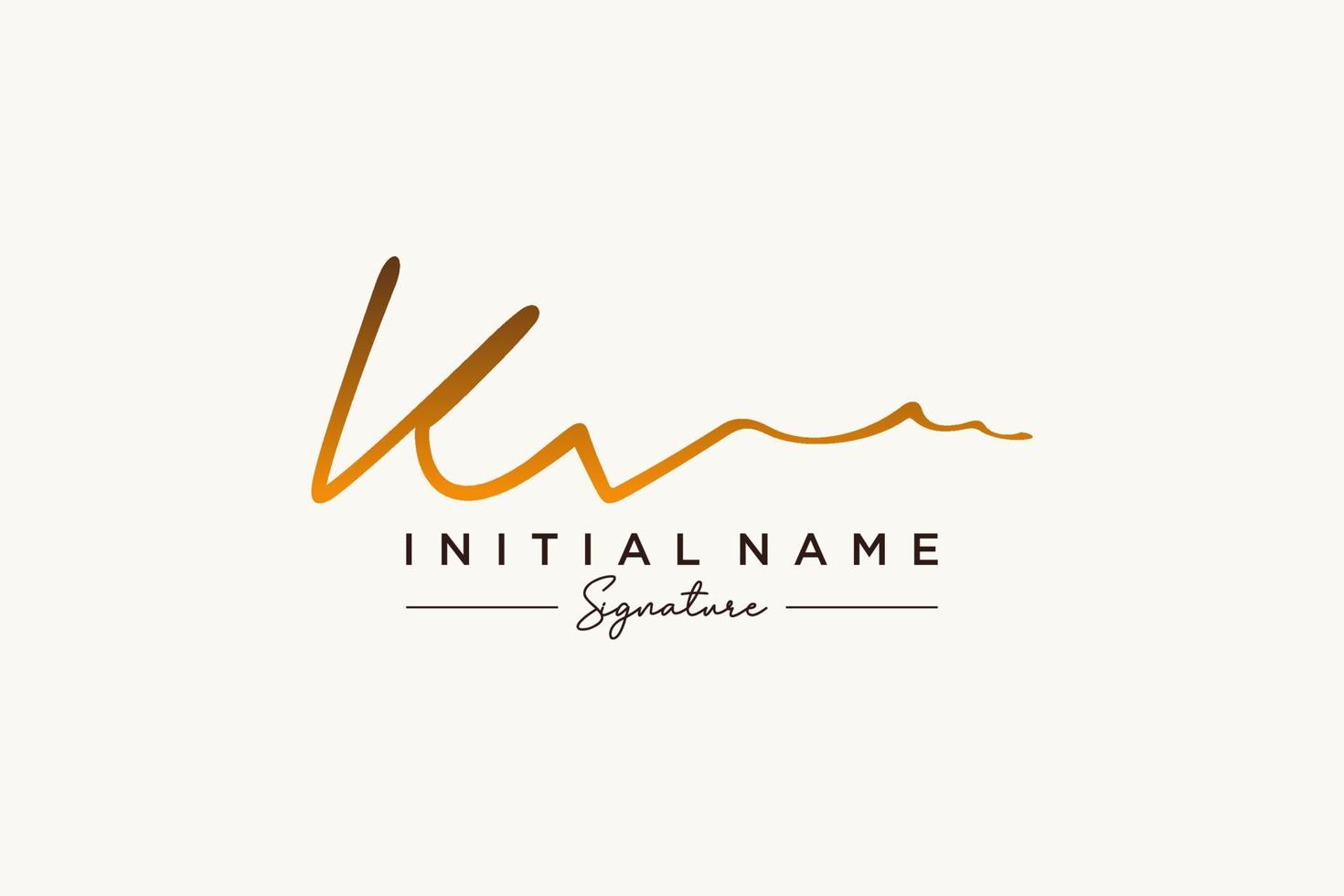 iniziale kv firma logo modello vettore. mano disegnato calligrafia lettering vettore illustrazione.