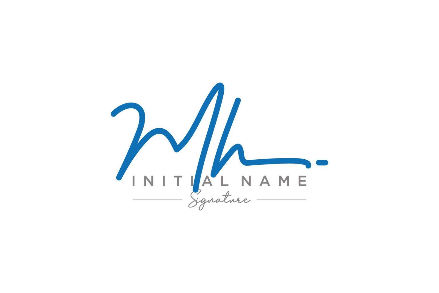 iniziale mh firma logo modello vettore. mano disegnato calligrafia lettering vettore illustrazione.