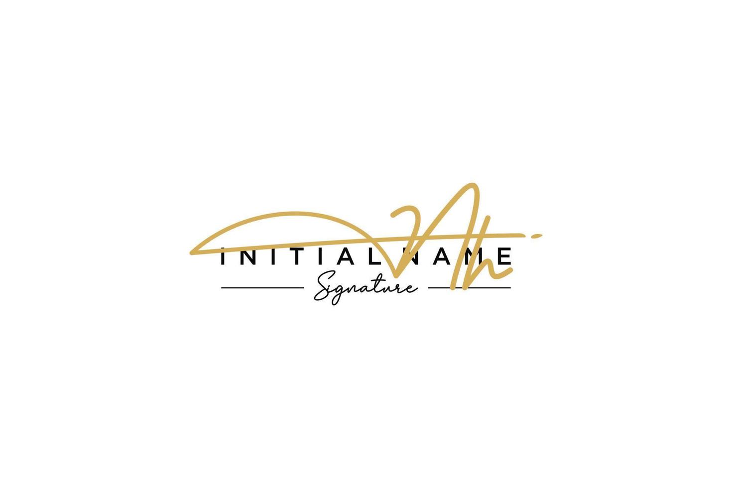 iniziale nh firma logo modello vettore. mano disegnato calligrafia lettering vettore illustrazione.