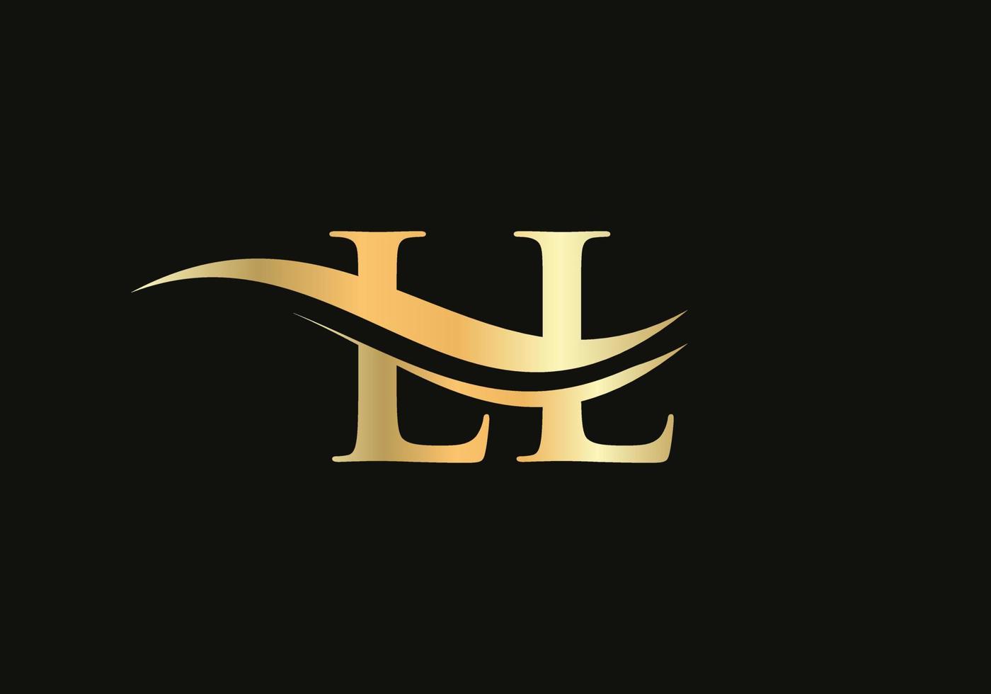 creativo ll lettera con lusso concetto. moderno ll logo design per attività commerciale e azienda identità vettore