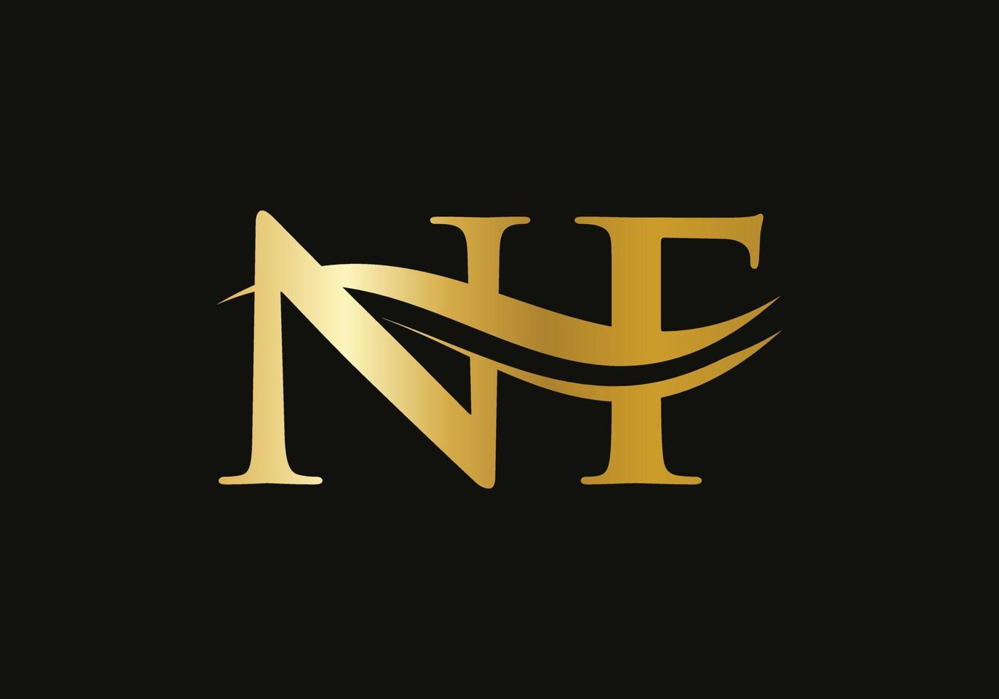 moderno lettera nf logo design vettore. iniziale connesso lettera nf logo design con creativo, minimo e moderno di moda vettore