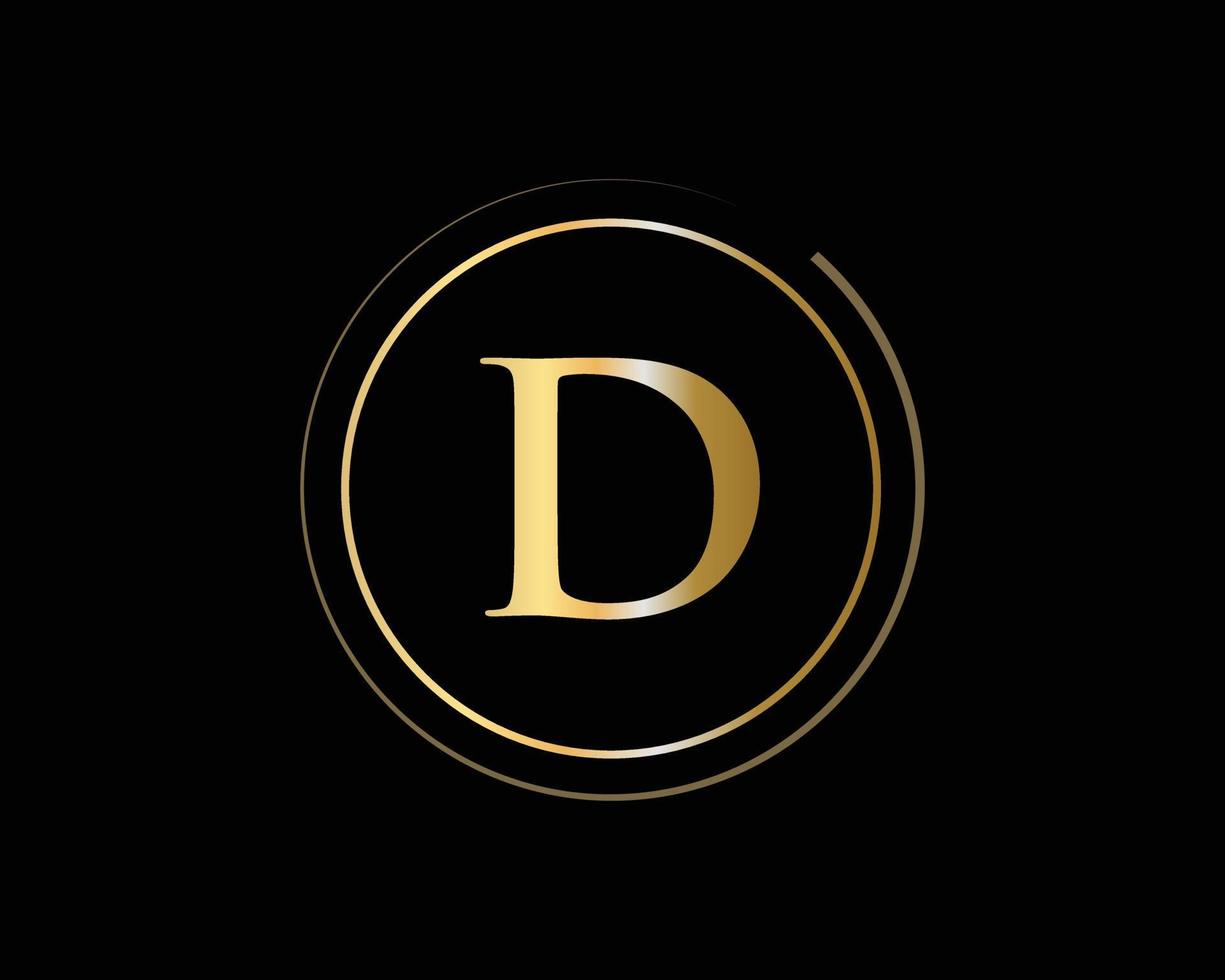 lettera d logo per lusso simbolo, elegante e elegante cartello vettore