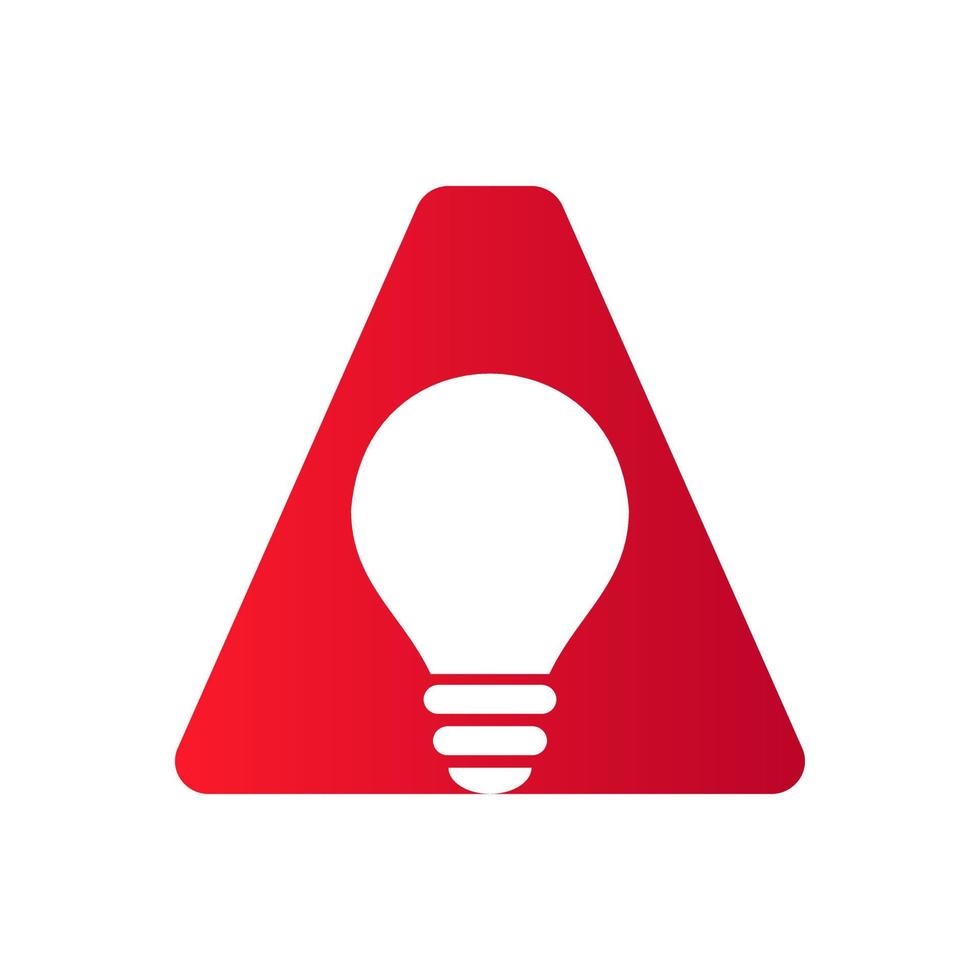 lettera un' elettrico logo combinare con elettrico lampadina icona vettore modello. leggero lampadina logotipo cartello simbolo
