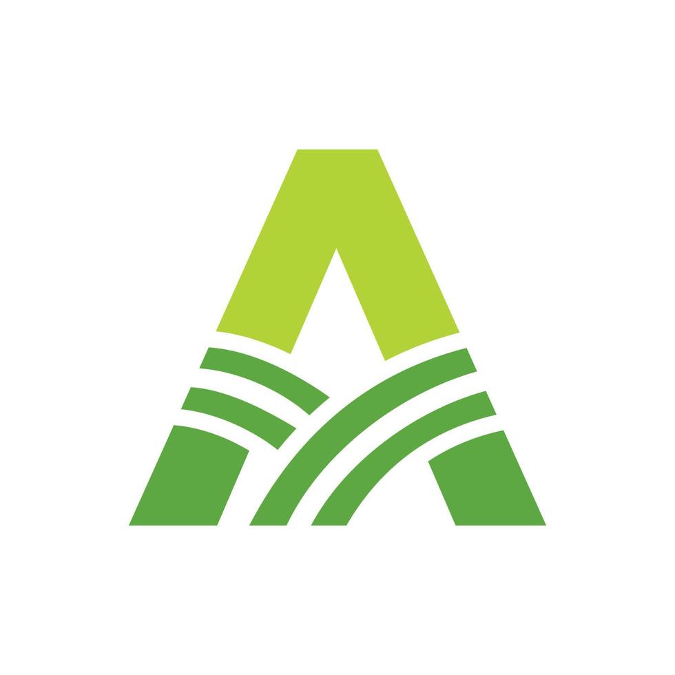 lettera un' agricoltura logo. agro azienda agricola logo basato su alfabeto per forno, pane, torta, bar, Pasticcino, casa industrie attività commerciale identità vettore