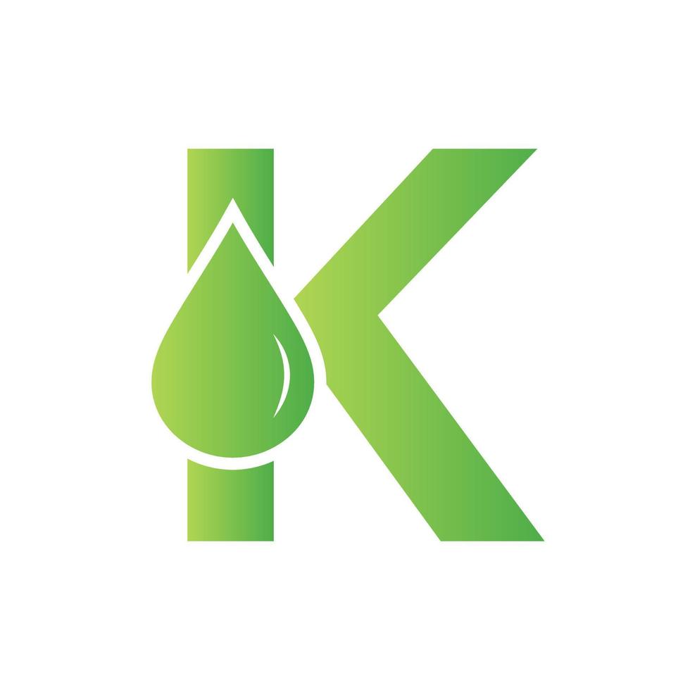 lettera K acqua logo elemento vettore modello. acqua far cadere logo simbolo