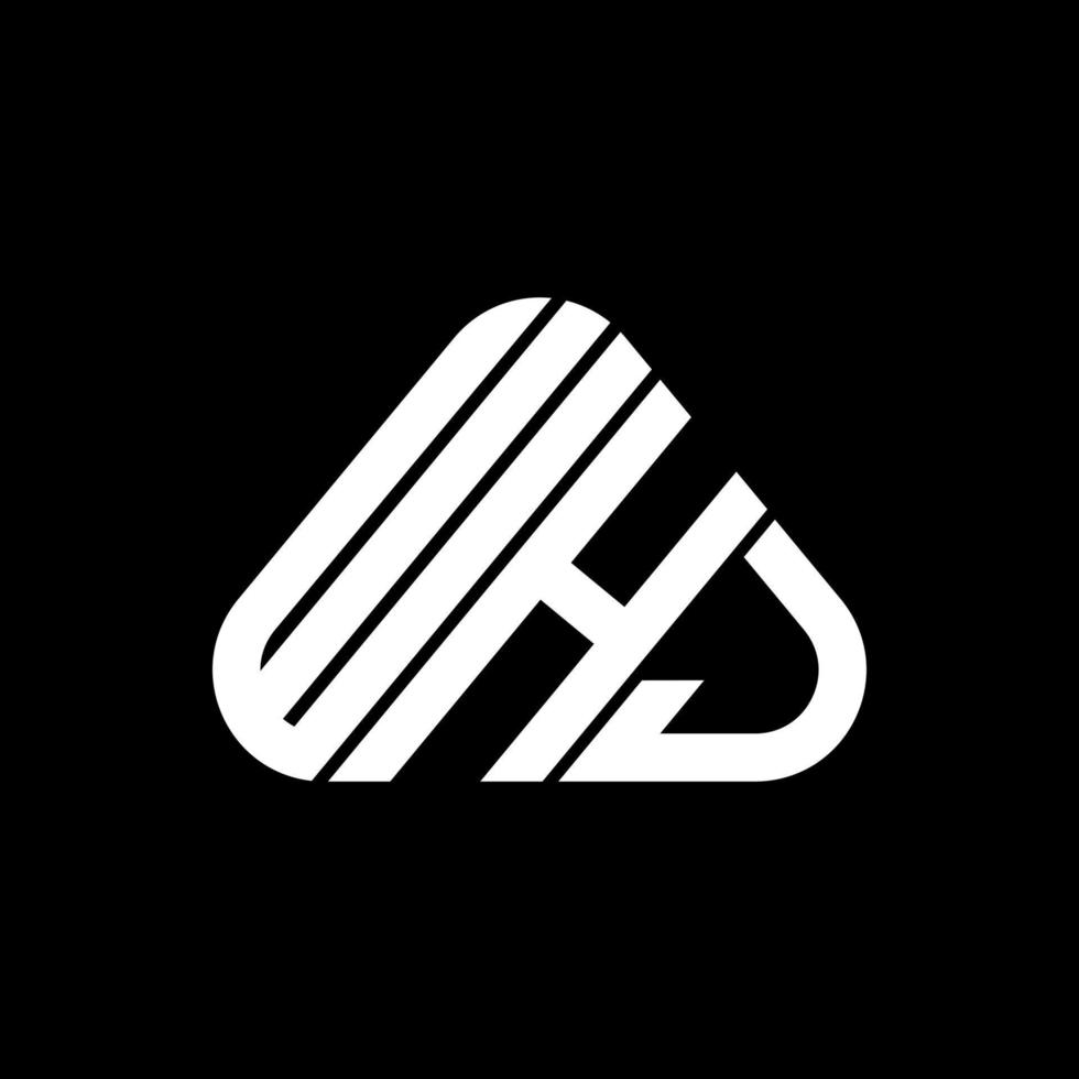 whj lettera logo creativo design con vettore grafico, whj semplice e moderno logo.