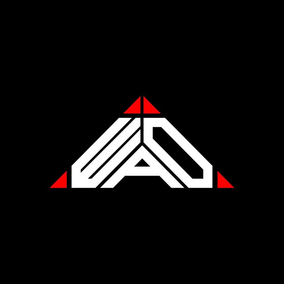 wao lettera logo creativo design con vettore grafico, wao semplice e moderno logo.