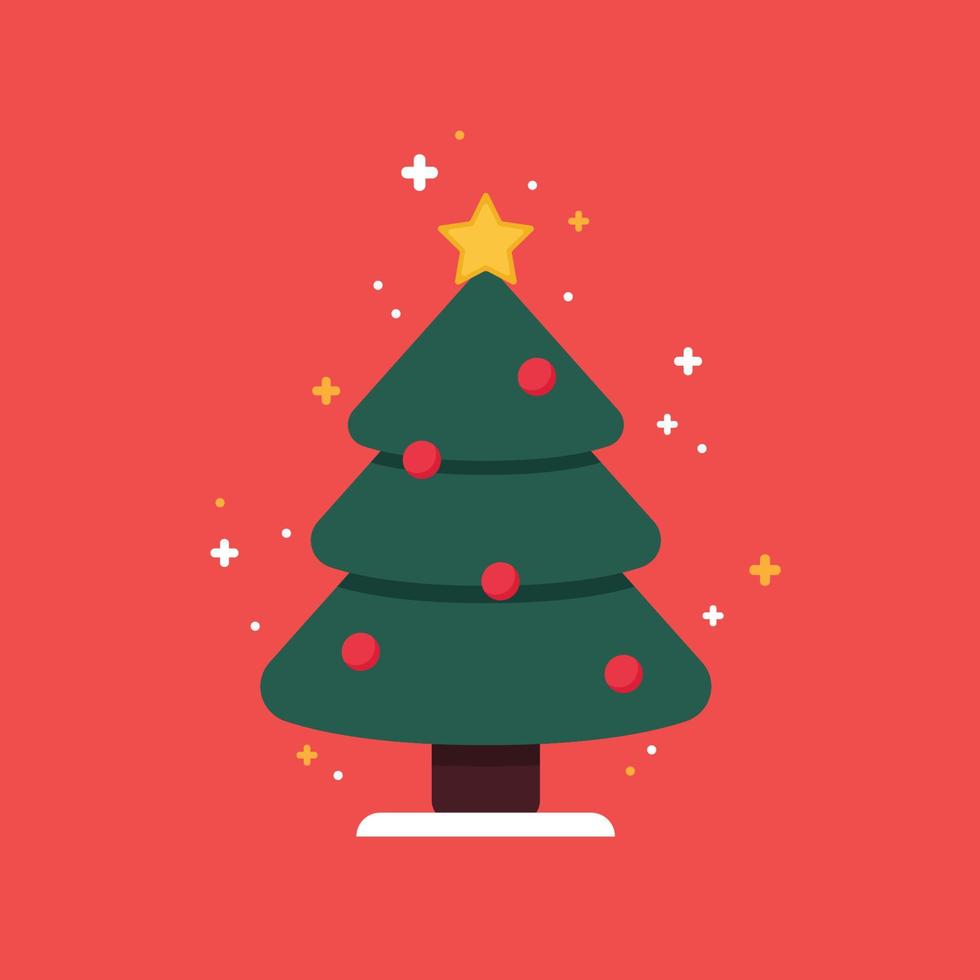 Natale albero vettore. Natale albero etichetta. simbolo. gratuito spazio per testo. Natale inviare carta. vettore