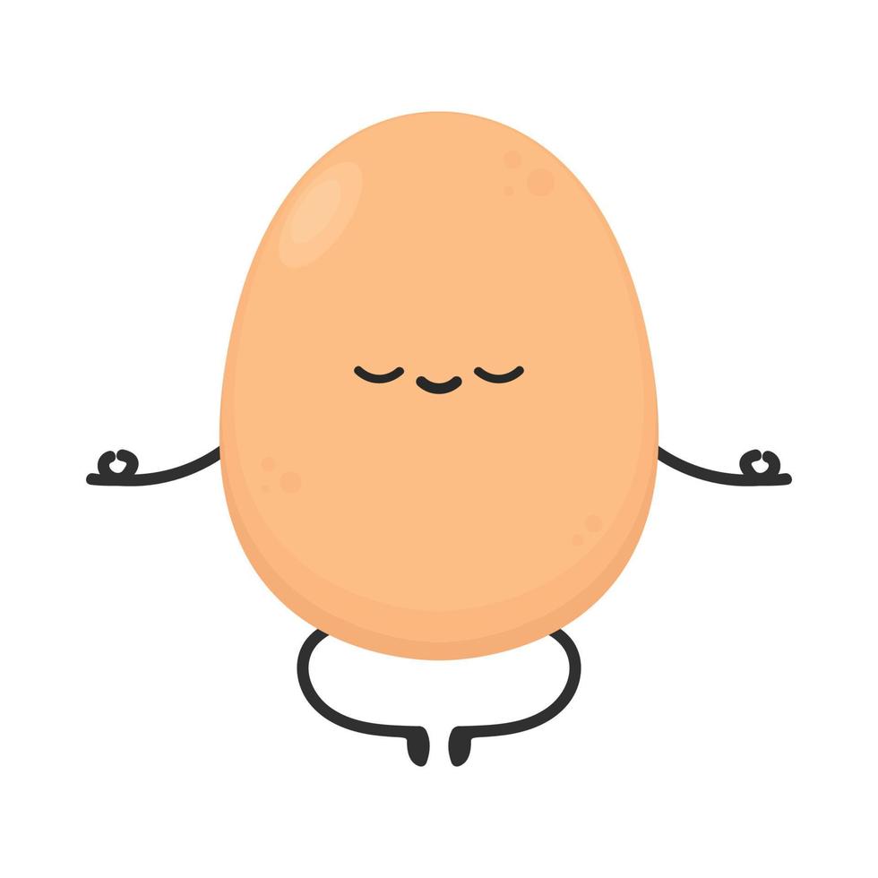 uovo personaggio design. uovo vettore su bianca sfondo.