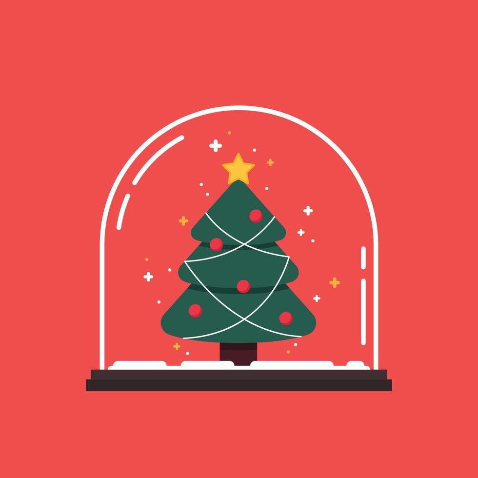 Natale albero vettore. Natale albero etichetta. simbolo. gratuito spazio per testo. Natale inviare carta. vettore