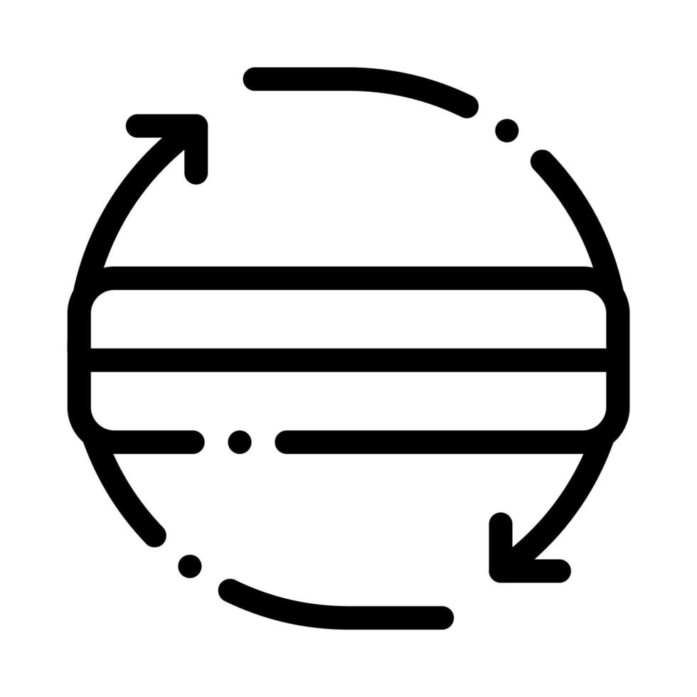 materasso Due lato freccia icona schema illustrazione vettore