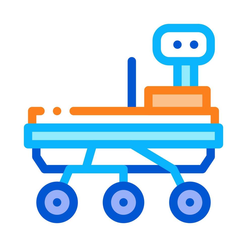 esplorazione Marte rover icona schema illustrazione vettore