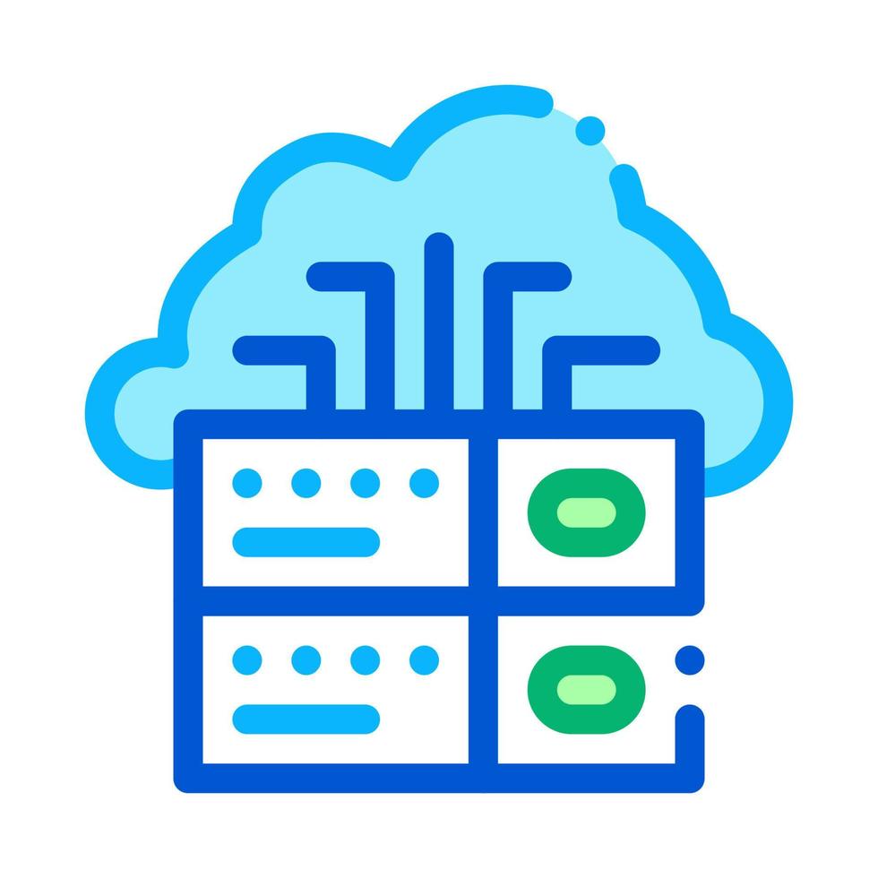 voip nube digitale sistema icona vettore schema illustrazione