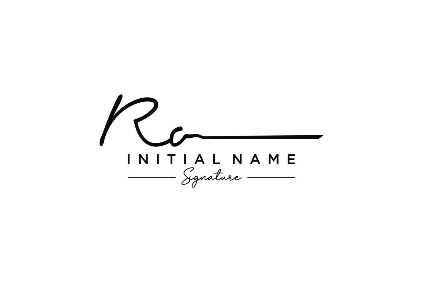 iniziale ro firma logo modello vettore. mano disegnato calligrafia lettering vettore illustrazione.