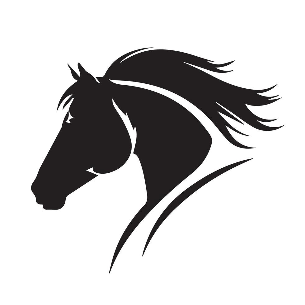 cavallo minimo vettore icona. bellissimo stallone. moderno equestre logo. pulito semplice silhouette