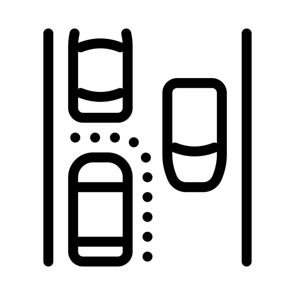 parcheggio Aiuto sistema icona vettore schema illustrazione