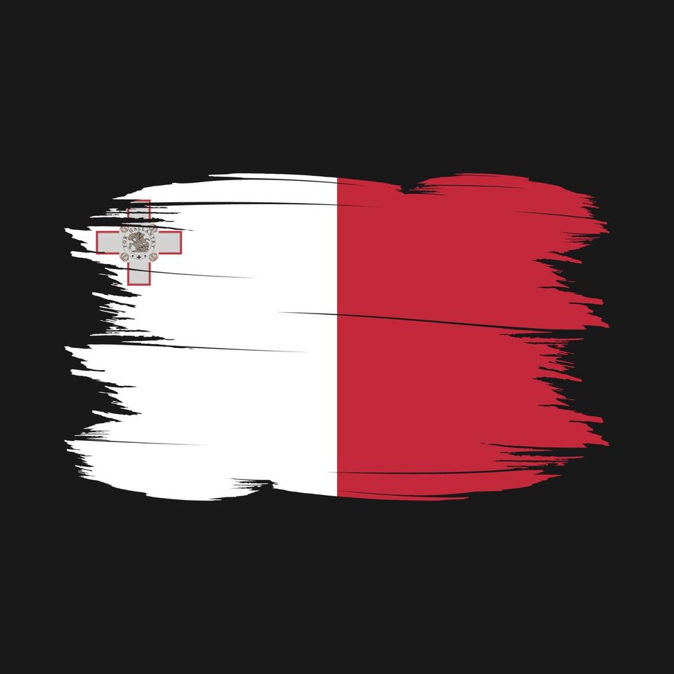 Malta bandiera spazzola vettore illustrazione