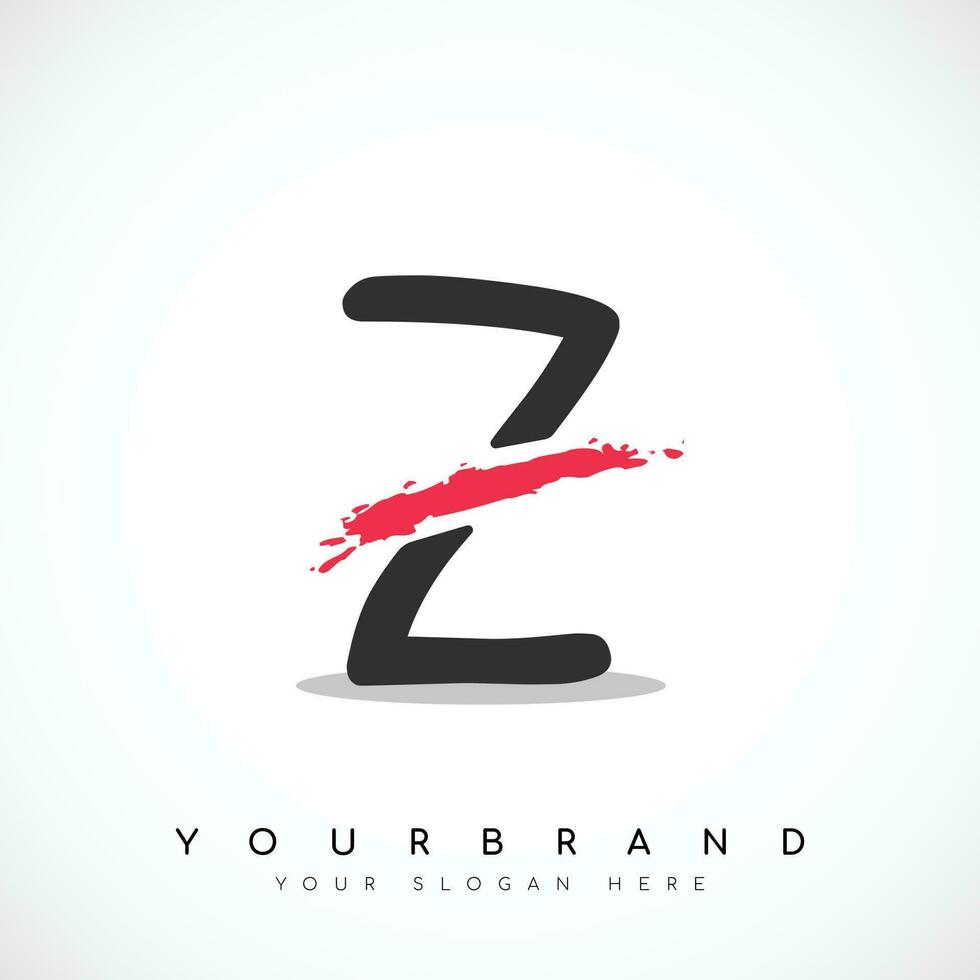 lettera z logo design con rosso barra vettore illustrazione