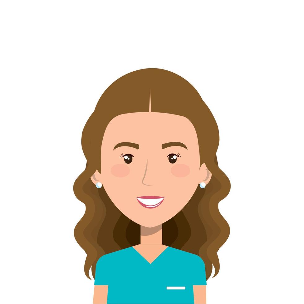 femmina paramedico avatar personaggio icona vettore