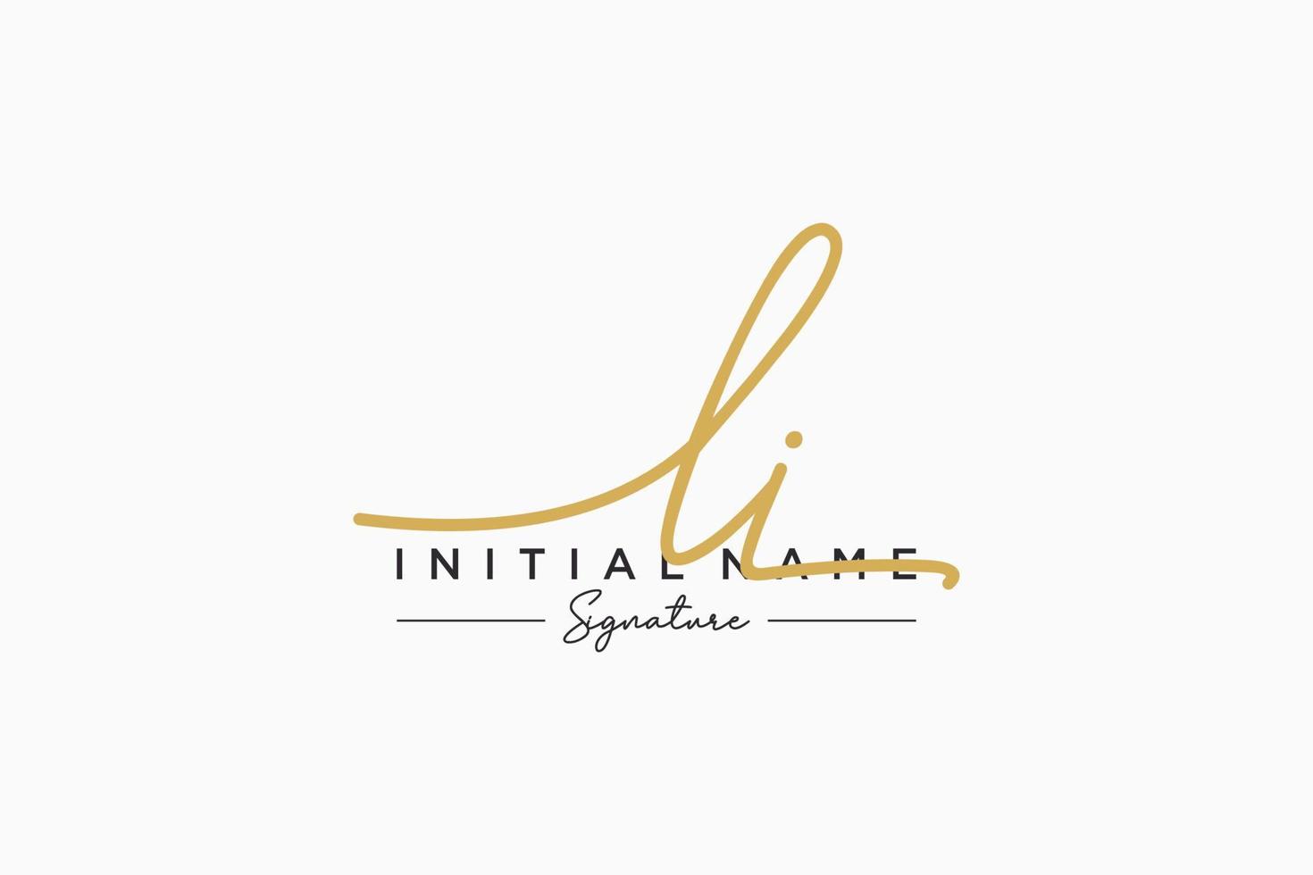 iniziale li firma logo modello vettore. mano disegnato calligrafia lettering vettore illustrazione.