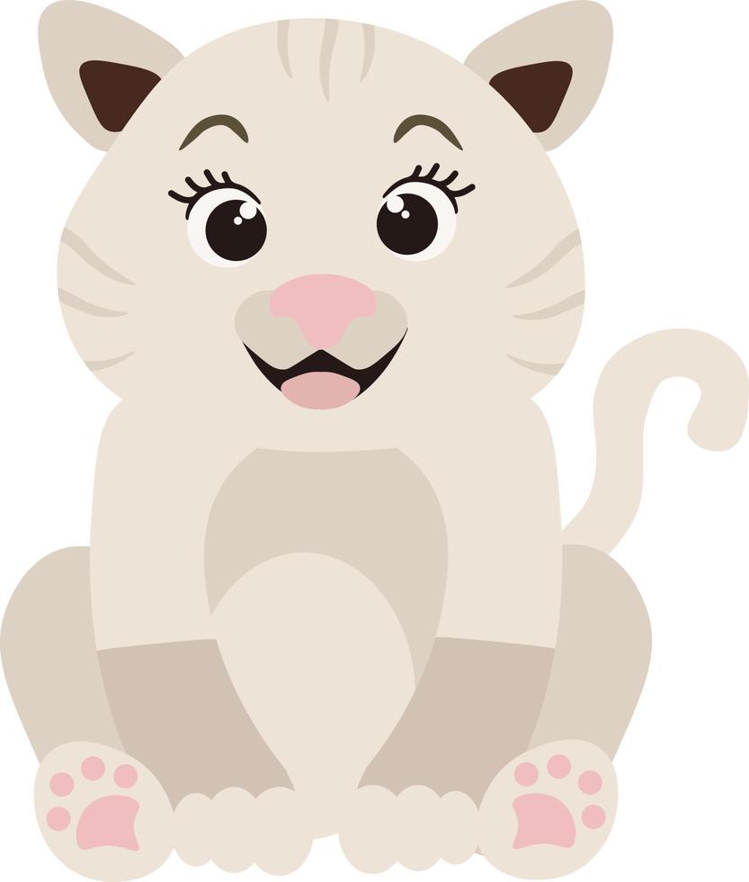 carino cartone animato gatto. vettore illustrazione isolato su bianca sfondo