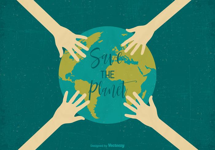 Poster di Earth Day di vettore di Save The Planet