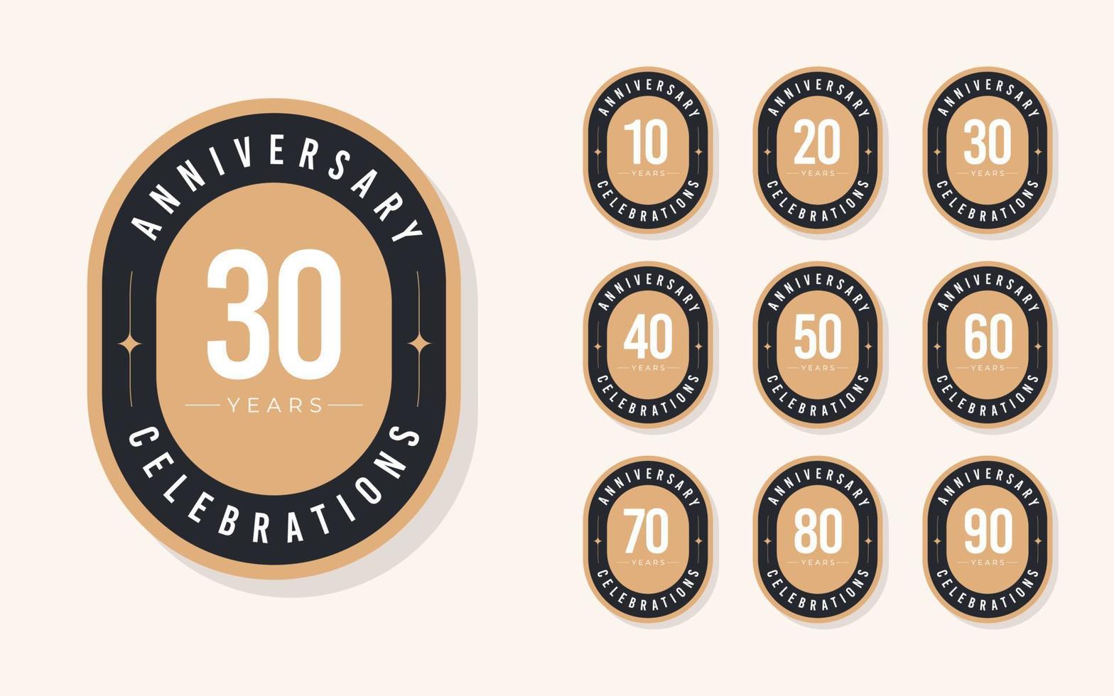 anniversario celebrazioni logo design modello vettore