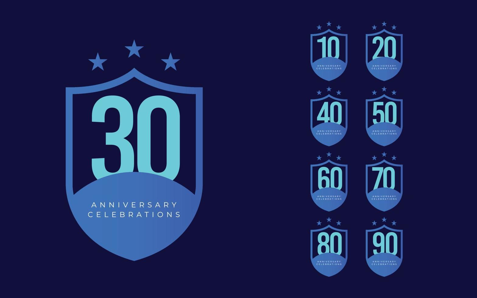 anniversario celebrazioni logo design modello vettore