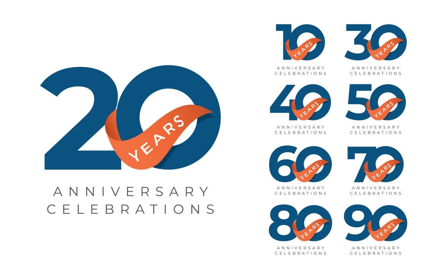 anniversario celebrazioni logo design modello vettore